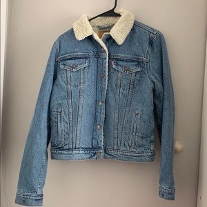 Levi’s Sherpa blue jean jacket